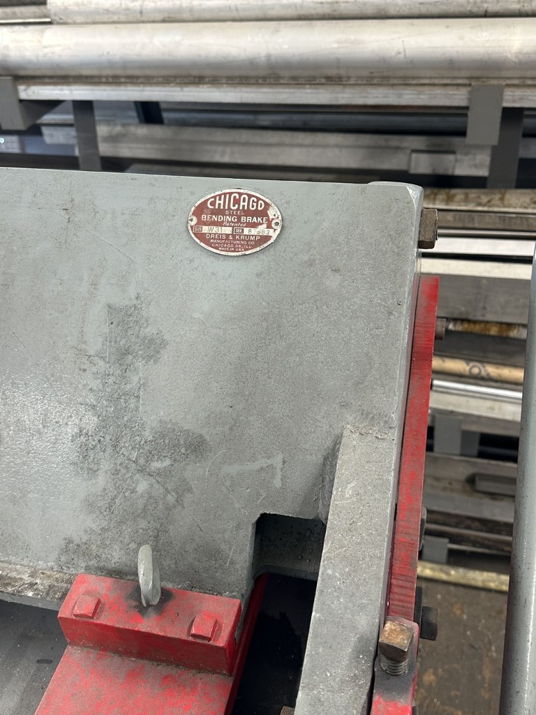 Dries & Krump Chicago W31 Finger Brake, Machine ID:9068 Dries & Krump Chicago W31 Finger Brake, Machine ID:9068